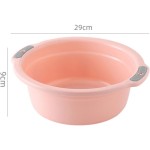 Plastic Wash Basin Multi-Purpose Bowl for Home Bathroom Cleaning Light with Double Gradients Small Peach Pink